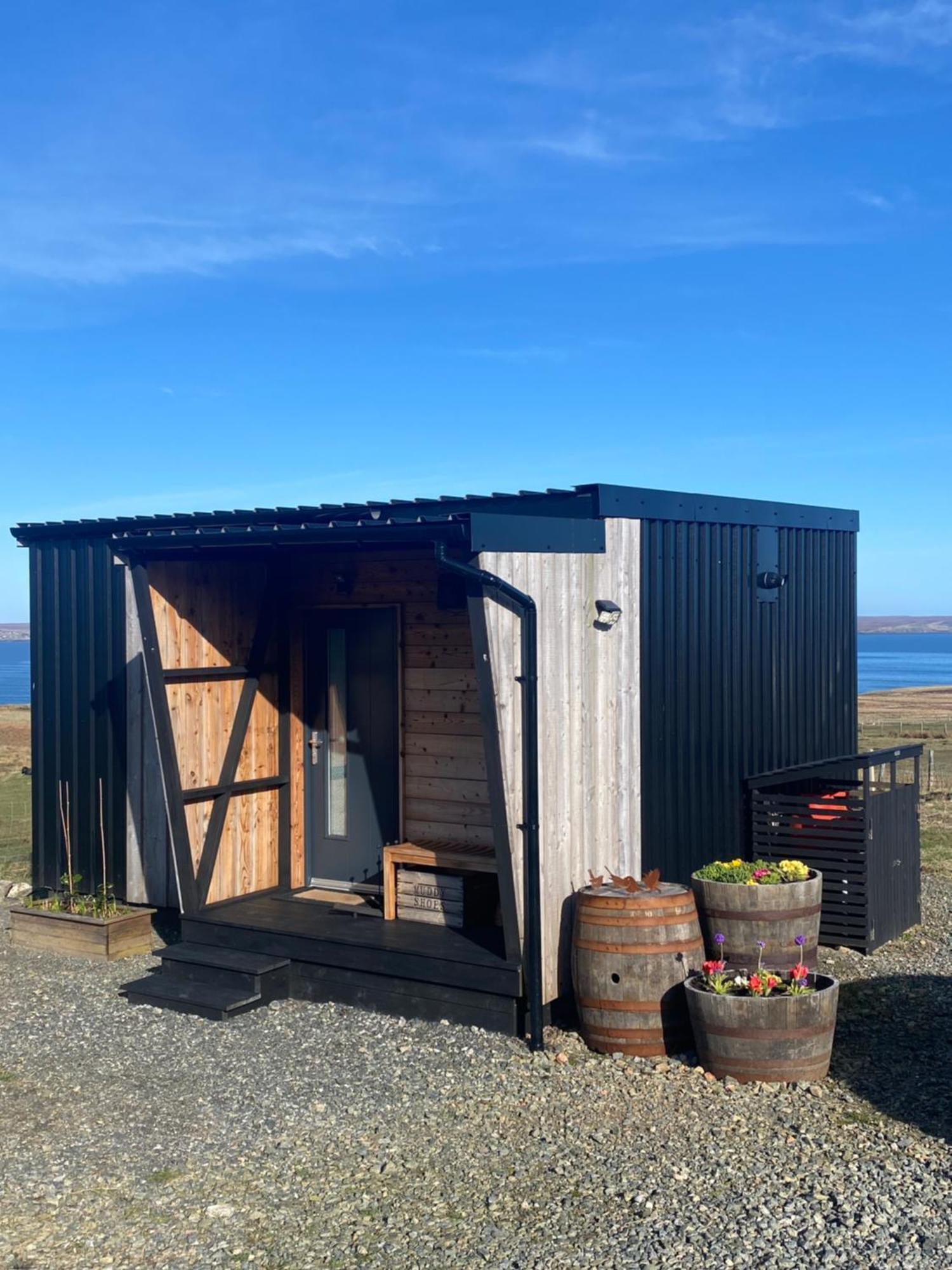 Unique Luxurious Cabin On Sea View Working Croft Villa Garrabost Buitenkant foto